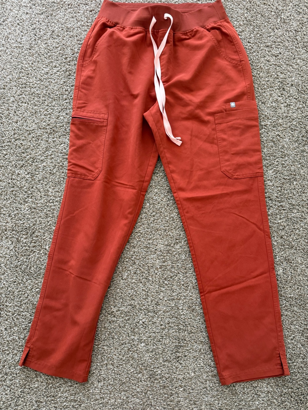 Figs Women's Wide Leg Scrub Pants in Rust